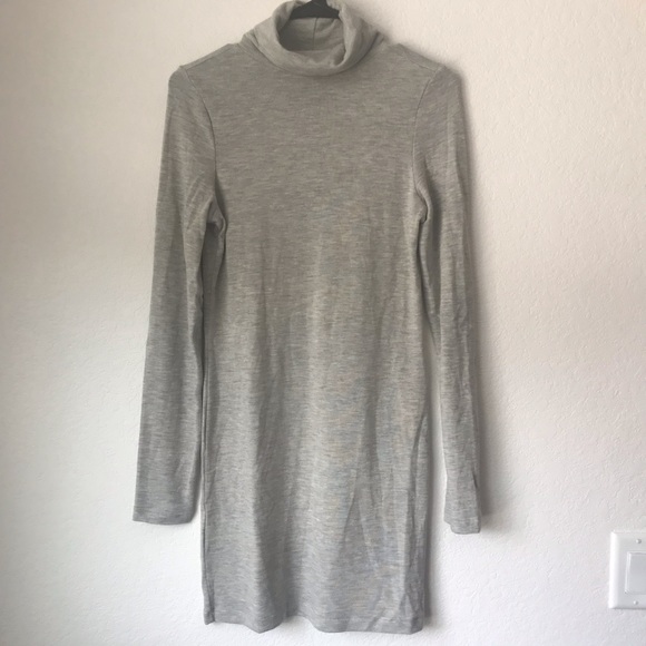 One Step Up Dresses & Skirts - Grey One Step Up Turtle Neck Long Sleeve Dress